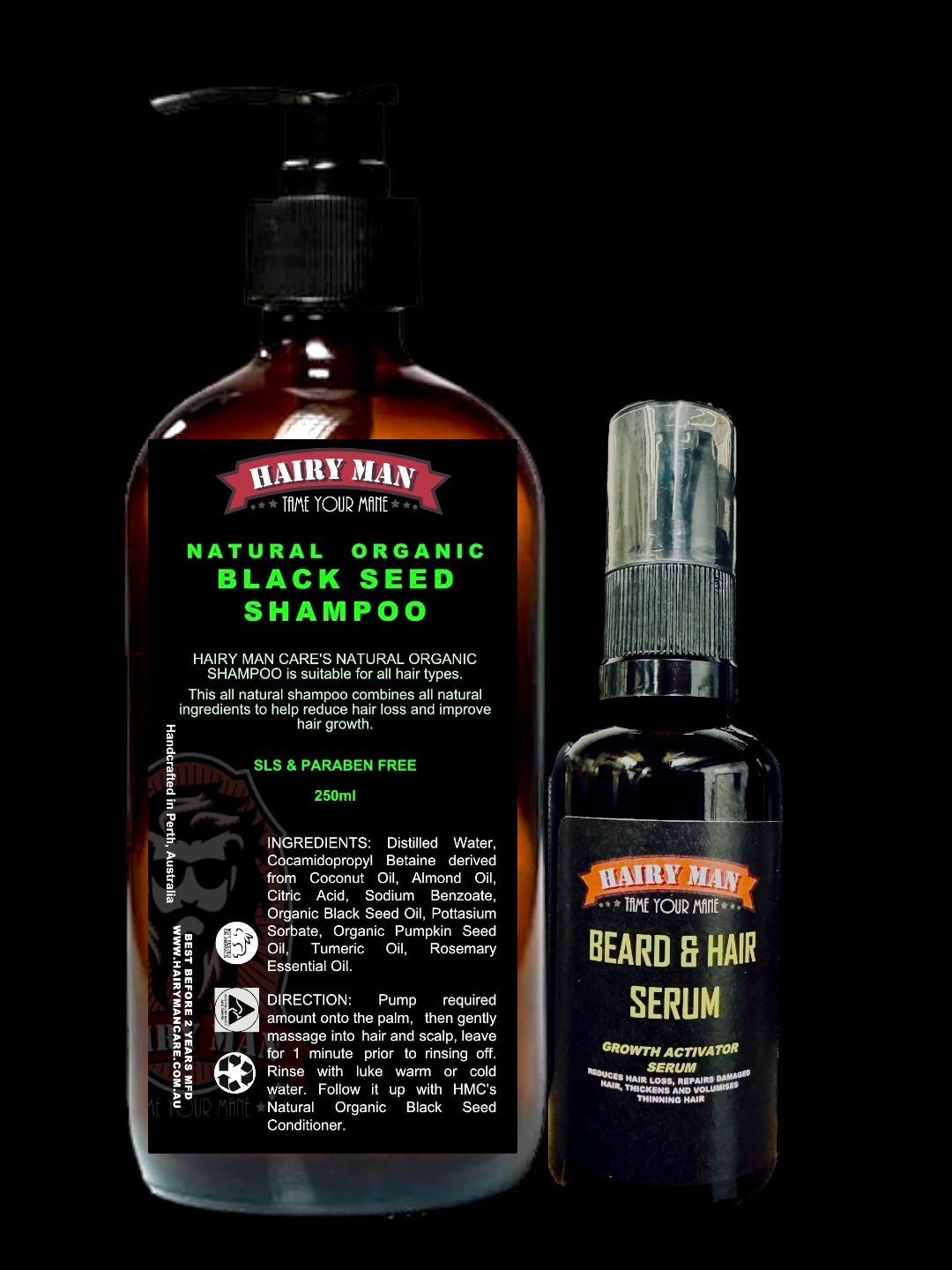 Hair growth kit_black seed shampoo_organic growth serum.