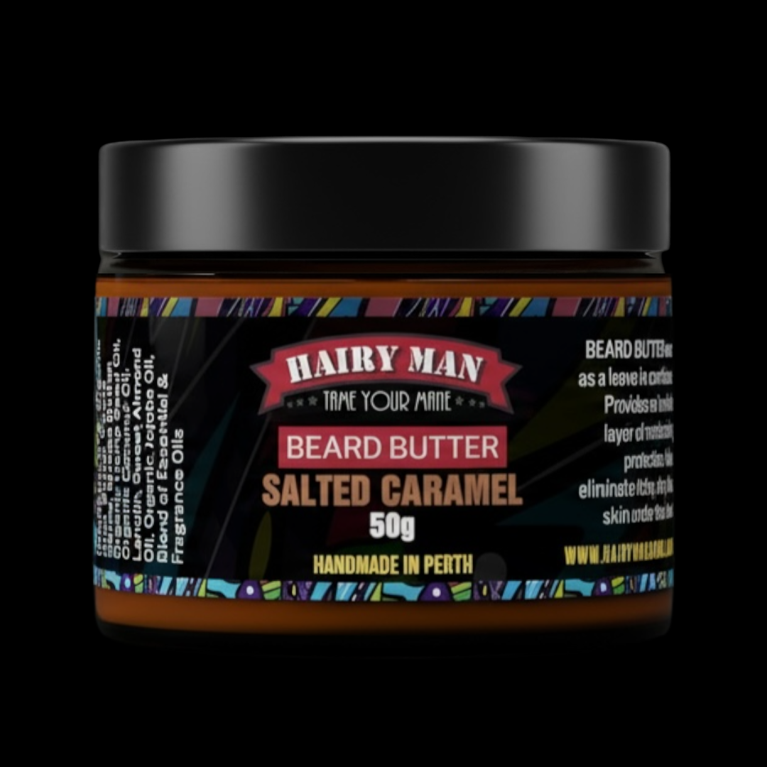 Hairy Man Care Australian-made natural beard butter for beard growth, hydration and styling – premium organic beard care product