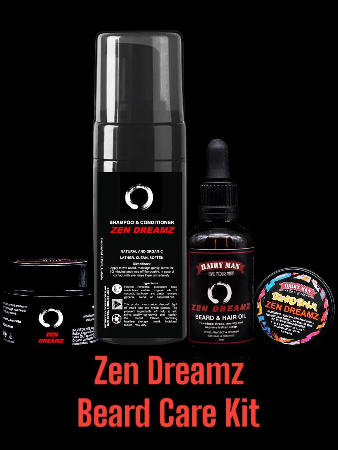 zen dreamz_beard care kit_beard care_beard oil_beard balm_beard butter
