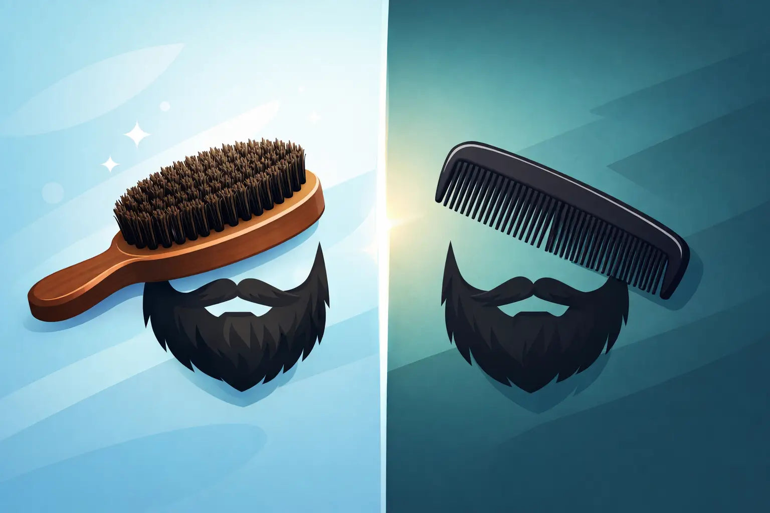 Boar Bristle Brush vs Comb for Beards
