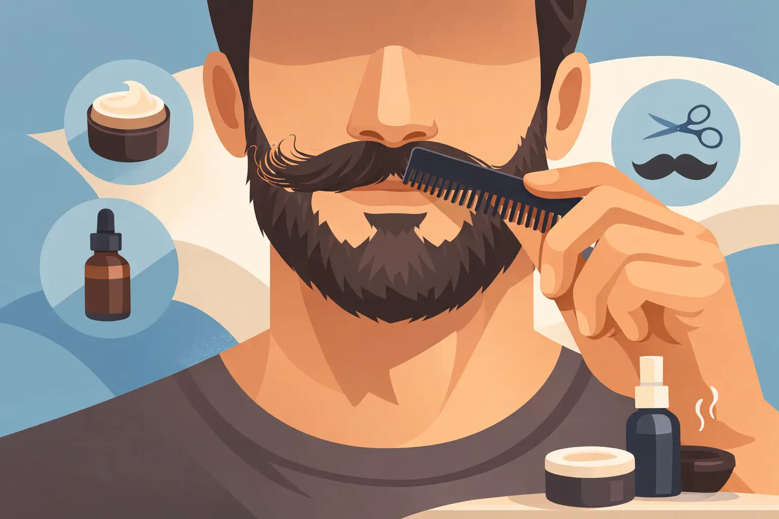 How to Tame Wiry Moustache Hair