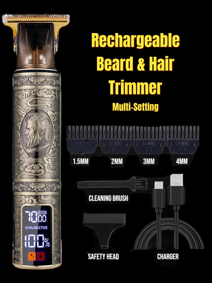 Beard And Hair Trimmer - Salon Grade - Cordless And Rechargeable - Hairy Man Care