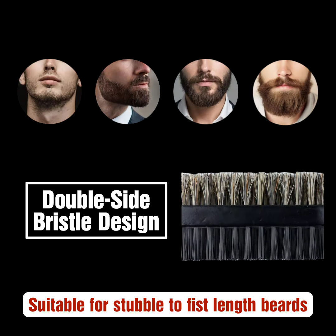 Double Sided Wooden Beard Brush
