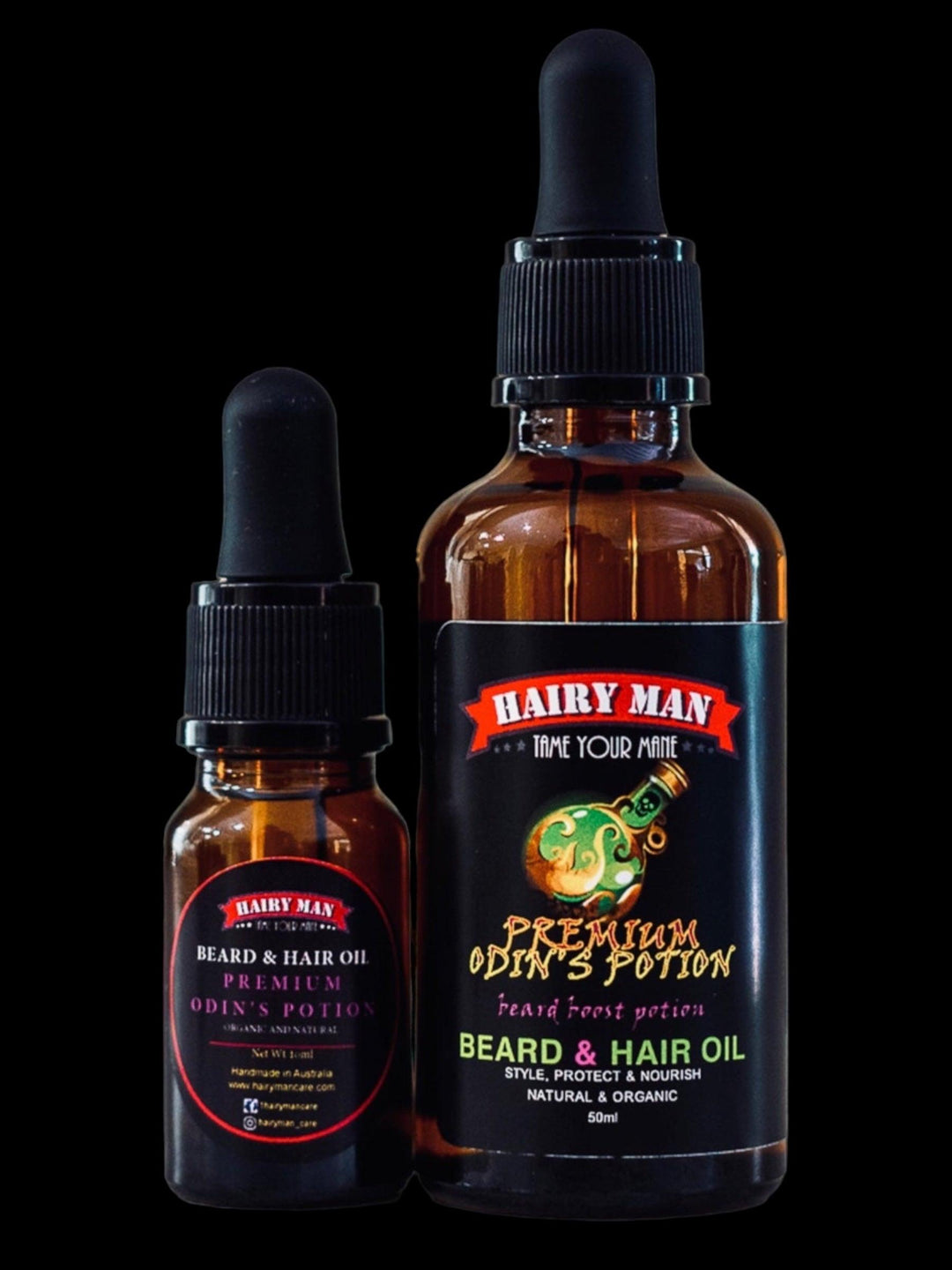 10ML Beard Oil And 50ML Beard Oil Pack - Hairy Man Care