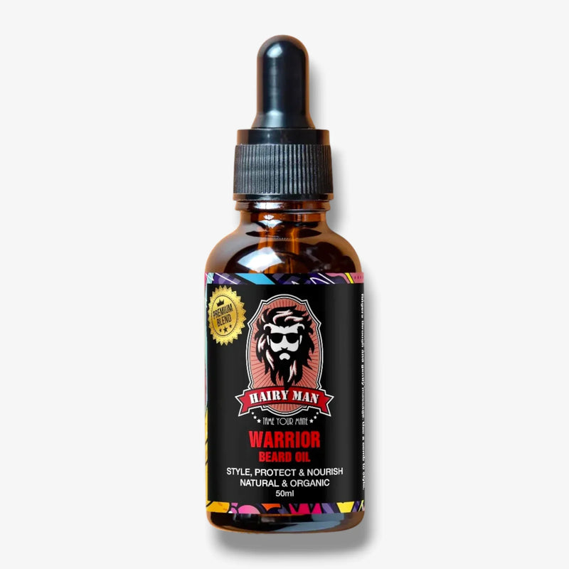 Warrior Beard Oil for styling, protecting, and nourishing with natural organic ingredients