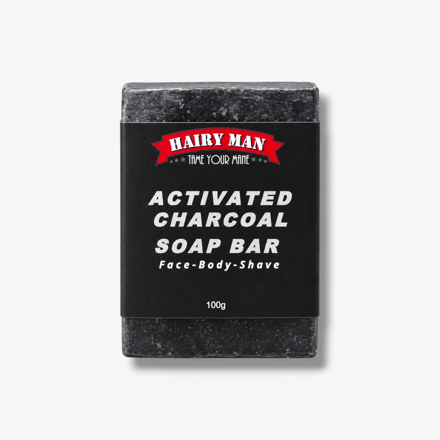 Activated Charcoal Soap Bar for Face Body Shave, 100g, Hairy Man Care