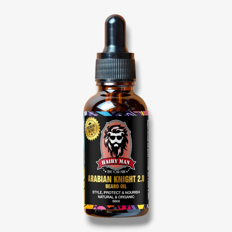 Arabian Knight 2.0 Beard Oil for styling, protecting, and nourishing with natural organic ingredients