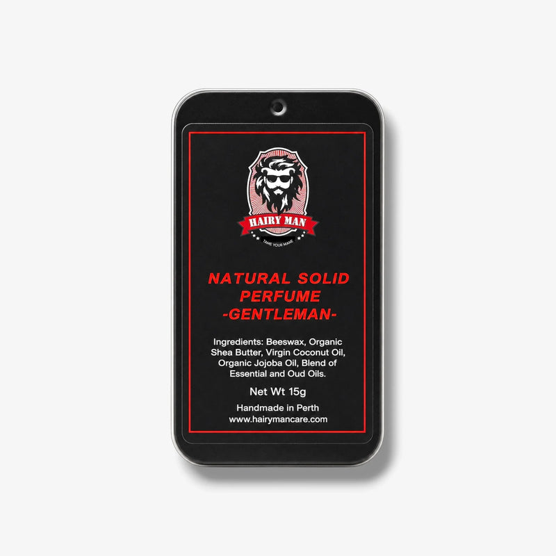 Natural solid perfume for gentlemen, handmade in Perth with organic ingredients