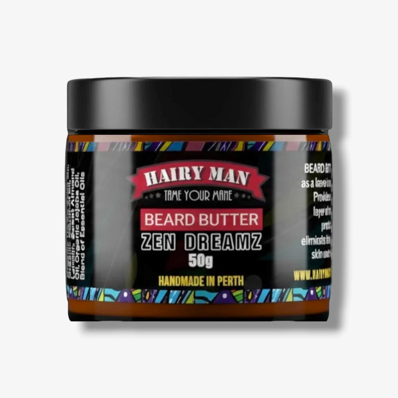 Hairy Man Zen Dreamz Beard Butter 50g, handmade in Perth, natural ingredients for beard care