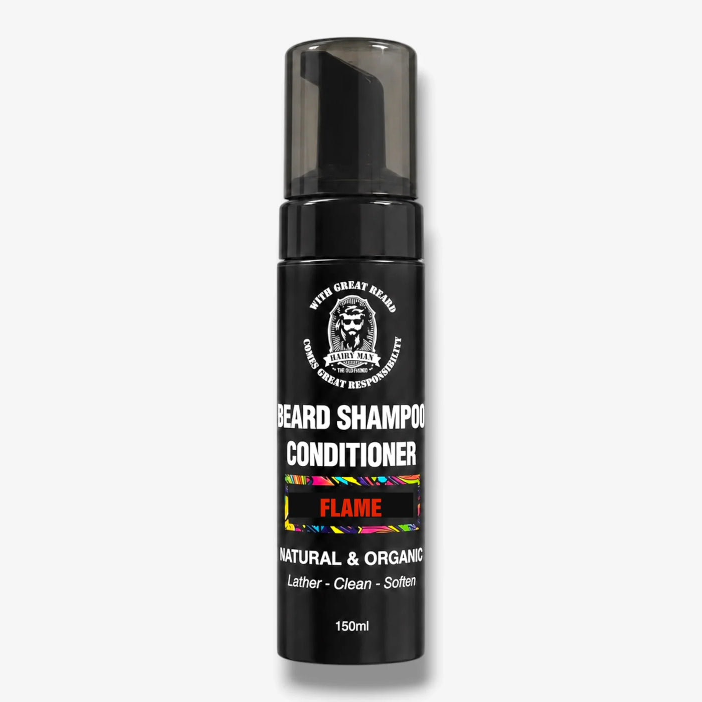 Beard Shampoo Conditioner Flame - Natural & Organic, 150ml for soft, clean beards