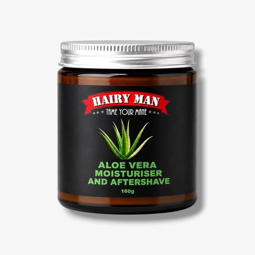 Aloe Vera Moisturiser and Aftershave for beard care, 160g jar with natural ingredients
