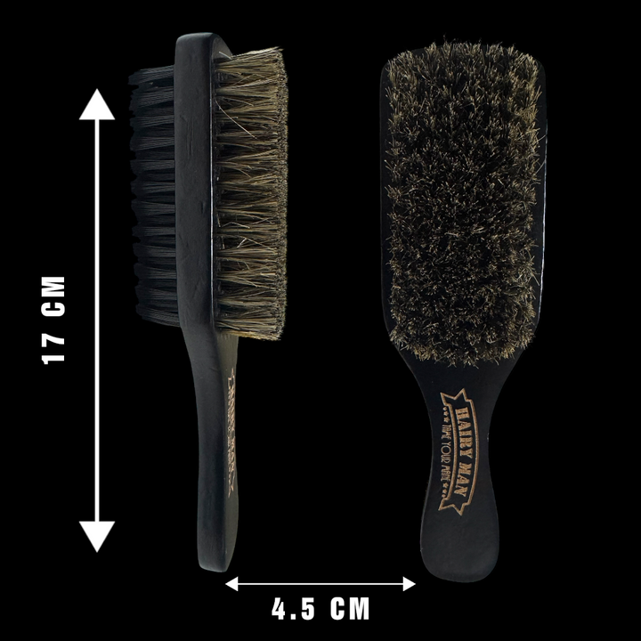 Double sided beard brush in black colour 
