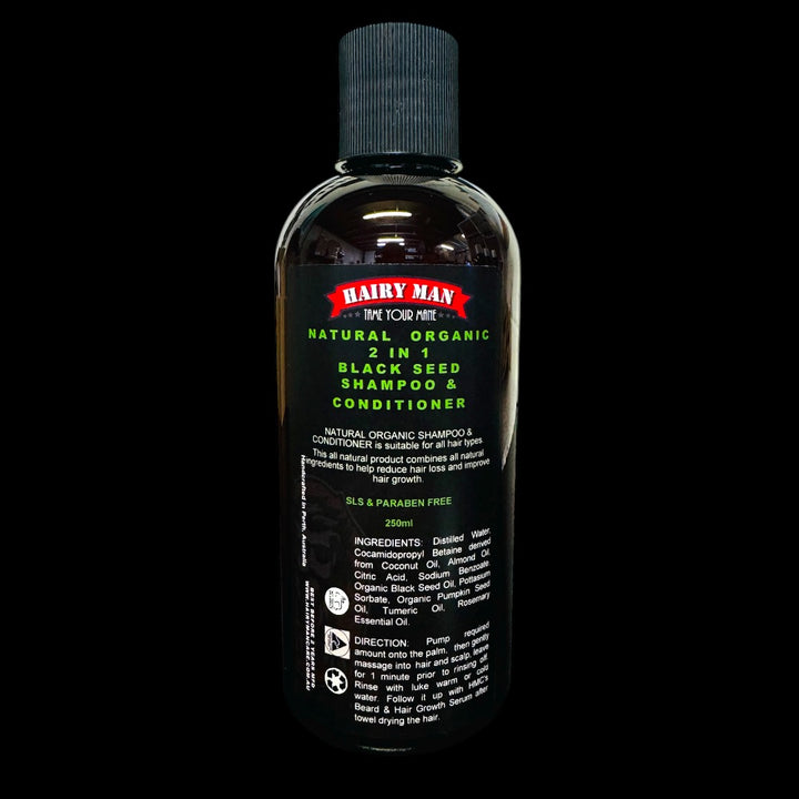 Organic Black Seed Hair Shampoo 250ML - Hairy Man Care
