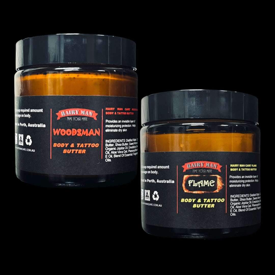 Moisturizing Body & Tattoo Butter 100G - Dual Pack - Hairy Man Care