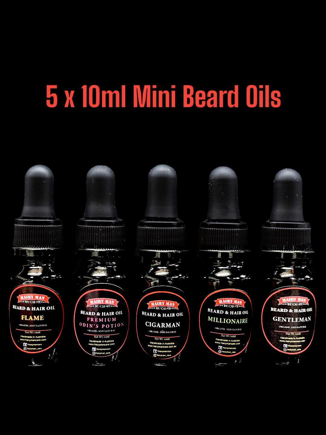 5 x Mini Beard Oil Pack - Hairy Man Care