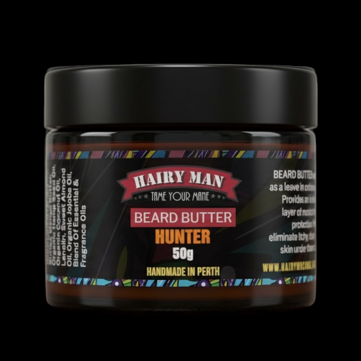Hairy Man Care Australian-made natural beard butter for beard growth, hydration and styling – premium organic beard care product