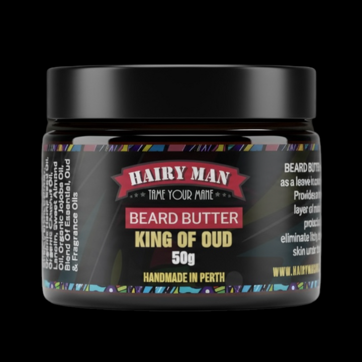 Hairy Man Care Australian-made natural beard butter for beard growth, hydration and styling – premium organic beard care product