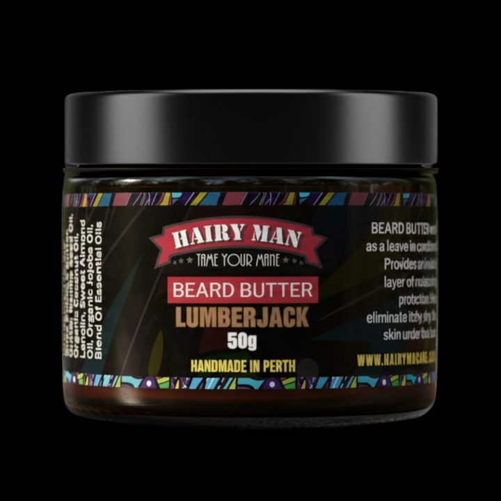 Hairy Man Care Australian-made natural beard butter for beard growth, hydration and styling – premium organic beard care product