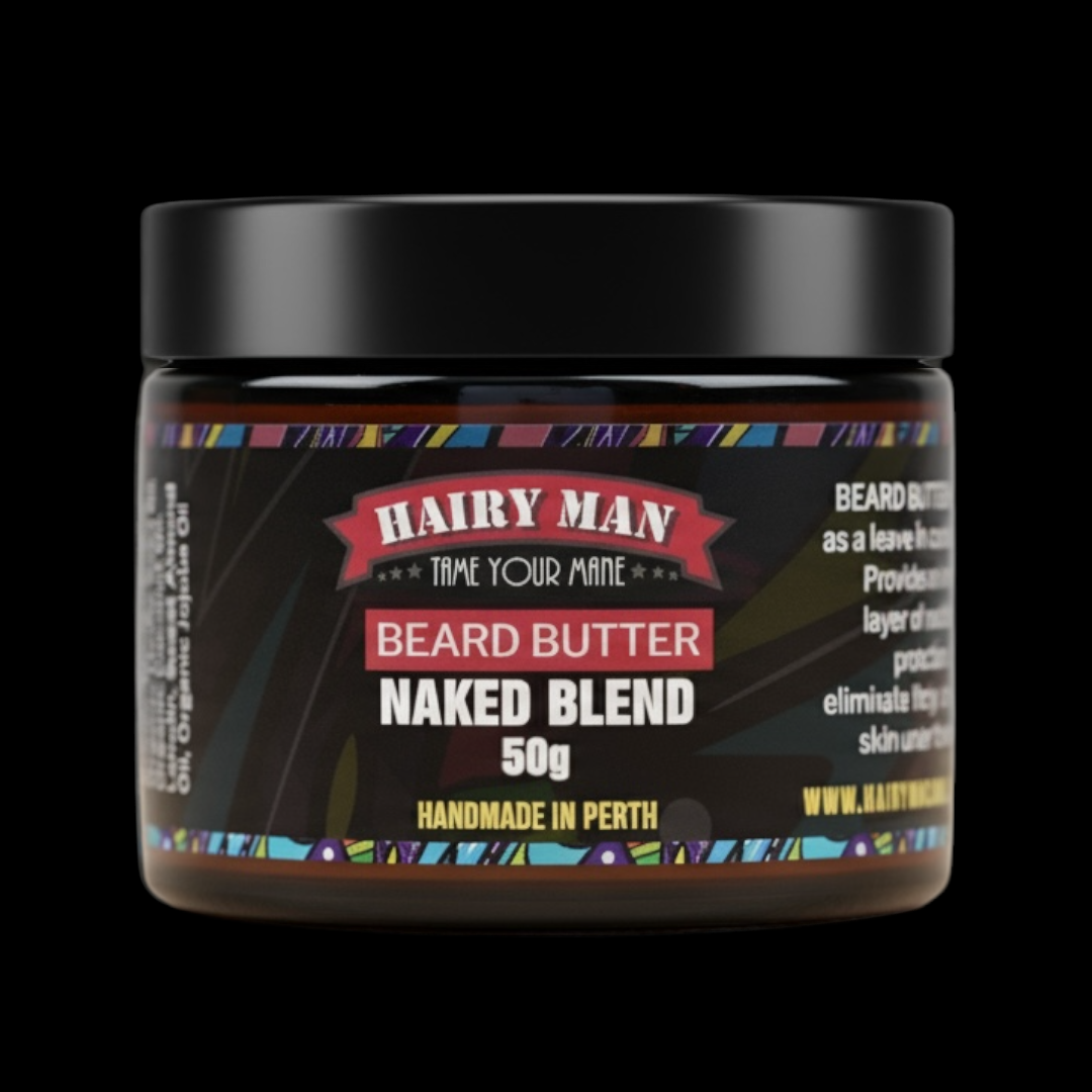 Hairy Man Care Australian-made natural beard butter for beard growth, hydration and styling – premium organic beard care product