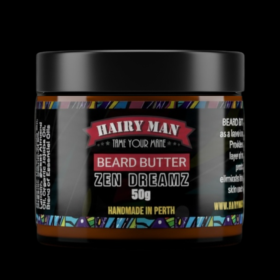Hairy Man Care Australian-made natural beard butter for beard growth, hydration and styling – premium organic beard care product
