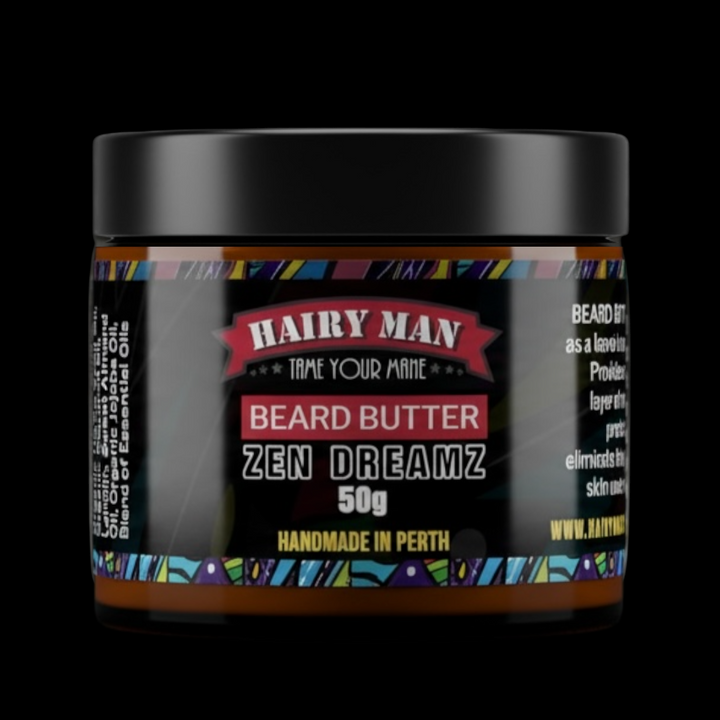 Hairy Man Care Australian-made natural beard butter for beard growth, hydration and styling – premium organic beard care product