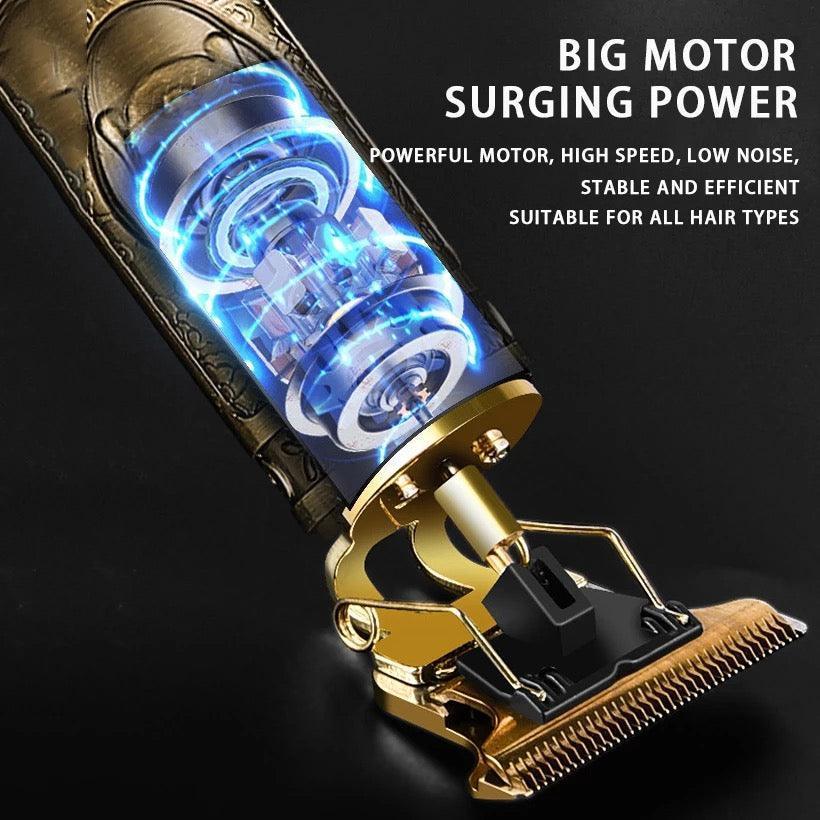 Gold beard trimmer with big motor, high speed, low noise, suitable for all hair types