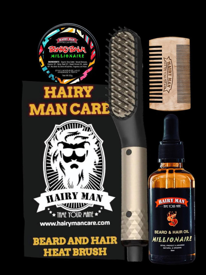 Beard Heat Brush Styling Kit - Hairy Man Care