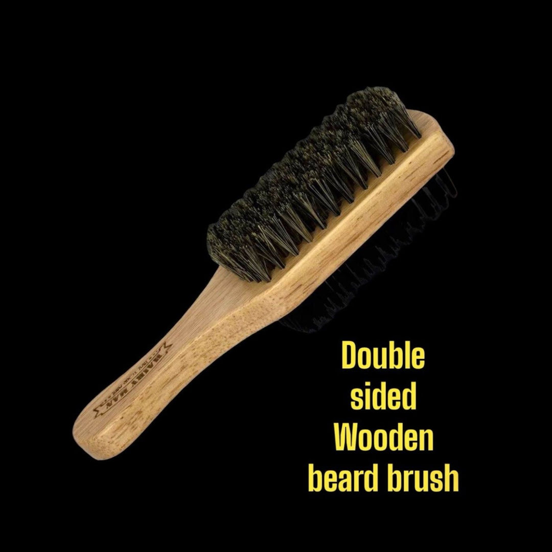 Double Sided Wooden Beard Brush - Hairy Man Care