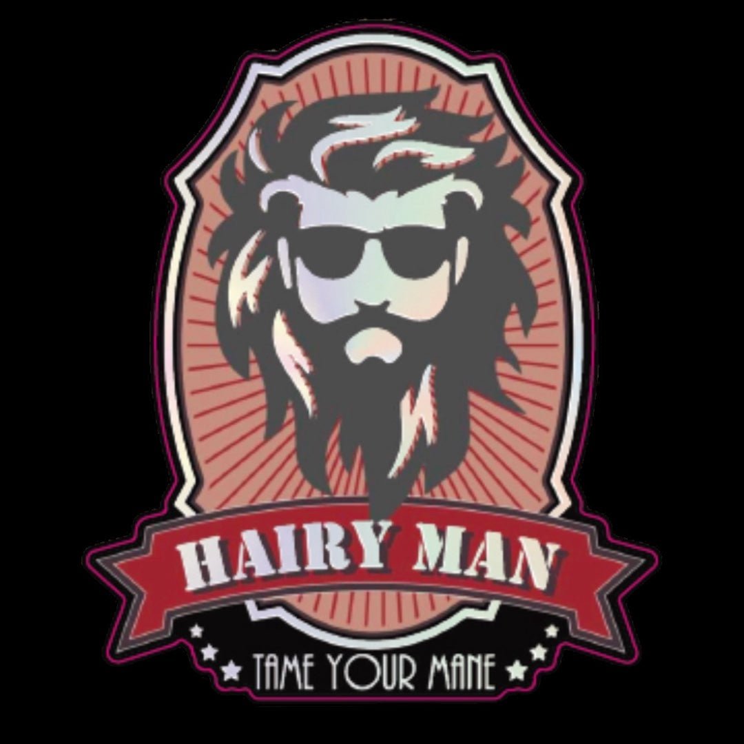 Hairy Man Care - Hologram Sticker - Hairy Man Care