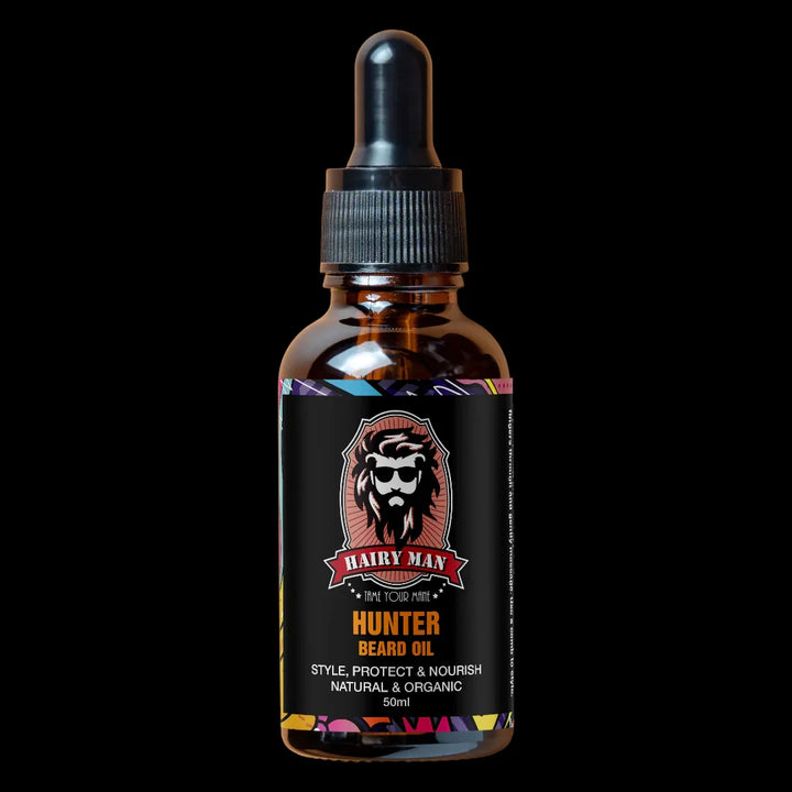 Hairy Man Care Hunter Beard Oil 50ml – Tobacco & Bay Leaf Scent