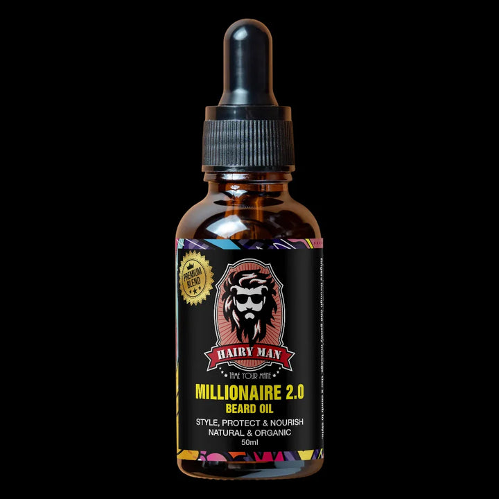 Hairy Man Care Millionaire Beard Oil 50ml – Lemon, Lime With Mix Of Cologne