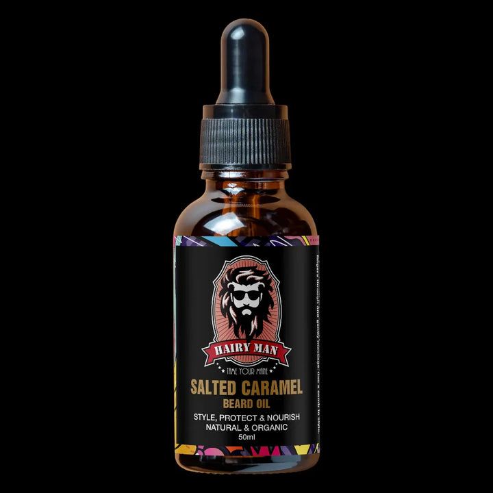 Hairy Man Care Salted Caramel Beard Oil 50ml – Caramel & Vanilla Scent